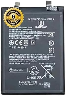 THE BATTERY STORE® Original BP4K Battery for Redmi Note 12 Pro/Poco F5 / Poco X5 Pro Battery with 6 Month Warranty**** (J39)