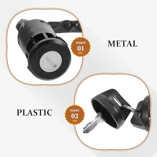Llave de encendido universal para moto y quad kit de 4 juegos de interruptores metálicos Ciieeo 7