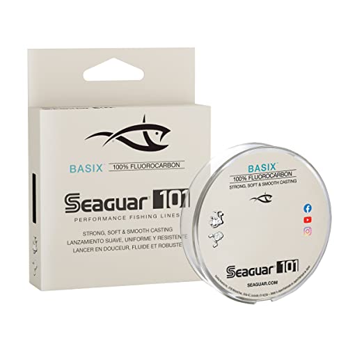 Seaguar Basix, Strong, Soft & Smooth Casting, Premium, 100percent Fluorocarbon Performance Fishing Line, Virtually Invisible, Value-Packed & Budget Friendly, Clear, 4 Pound by Seaguar - Used condition - CA$13.29