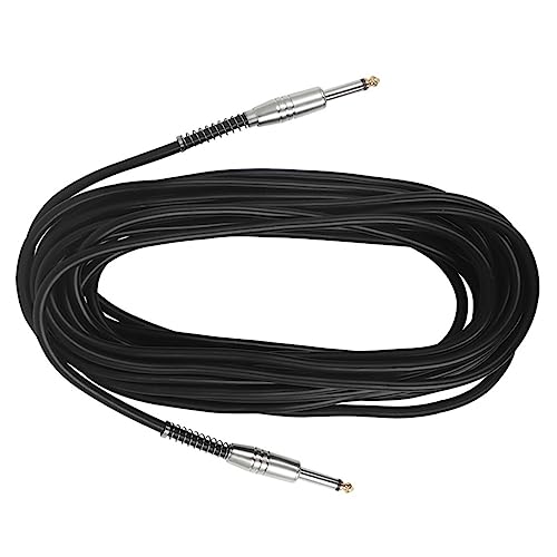 NOLITOY 6.35mmギターエフェクターケーブル ネジバリトンパーツ オーディオケーブル 楽器コード 楽器部品 ギターオーディオパッチケーブル ギターパート プラスチック被覆銅線 Black