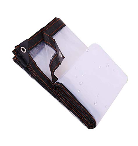 ZHCHL Bache Impermeable Exterieur Transparente avec Oeillets 1x1m, Bâche D'auvent Imperméable en Plastique Épaissie, pour Les Terrasses Et Les Enclos Extérieurs Cover