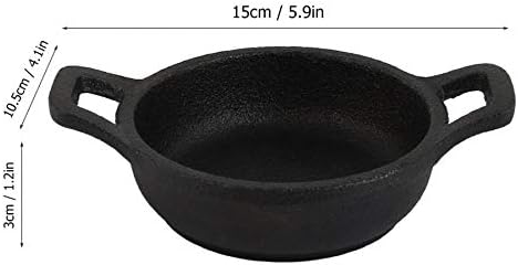ソースパン ミニ ノンスティック 2ハンドル 鉄製 調理フライパン ブラック キッチン調理器具 キッチン調理 中華鍋