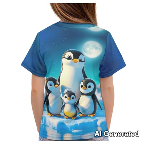 Image of Xhuibop Kids Tshirts Girls Boys 3-16 Years Summer Clothes for Teens Loose Fitting Tops