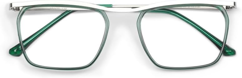 SAM AND MARSHALLCHARLIE Eyeglasses - Light Weight Blu-Cut Computer Glasses With Tinted Metal Frames - Prescription Friendly Rectangle Shape for Men & Women