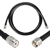 WIZACE 10 ft PL259 to SO239 S-MR400 Extension Cable (50 Ohm), UHF Male to Female Low-Loss Coax Jumper for CB/UHF/VHF/HAM/Shortwave/Amateur Radio Equipment and Antennas