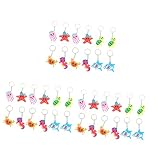 MUSISALY 36 Pcs Hippocampe + Chaîne Été Requin Tortue Breloque Accessoires Support Pratique Fête Sacs À Main Amis Décoration Paillettes Valise Le Fourre-Tout Cadeau Décorations