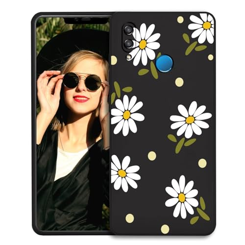 POUHYE Cover per Huawei P20 Lite Custodia, Morbida Copertura Protettiva in Silicone TPU con Protezione Della Fotocamera, Resistente Case del Telefono Antiurto Nero
