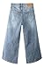 KIDSCOOL SPACE Little Girls Jeans, 12M-14T Wide-Leg Palazzo Denim Pants,Light Blue,3-4 Years