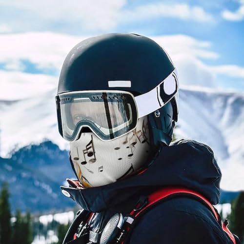 Balaclava Ski Mask Balaclava Cubierta Facial Completa Protección Solar Capucha Impresa con Notas Musicales Para Verano Protección UV Cuello Enfriador para Hombre Mujer miniatura 5
