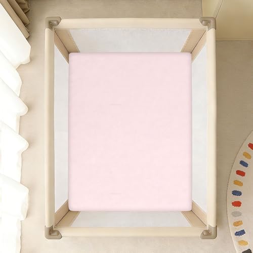 Drap de lit en coton respirant enfant rose clair uni confort - 8