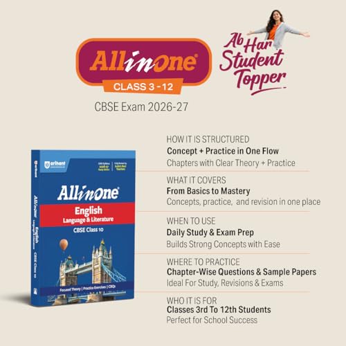Image of Arihant All in One Artificial Intelligence (Code 417) Class 10 for CBSE Exam 2026-27 | NCERT Based Complete Theory, Practice Exercises, CBQs, A-R, Sample Papers & Mind Maps | Revised Edition