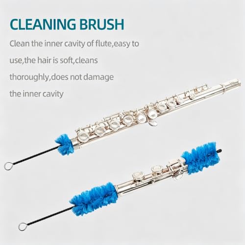 Image of 8 Pieces Blue Flute Cleaning Kit, Flute Swab