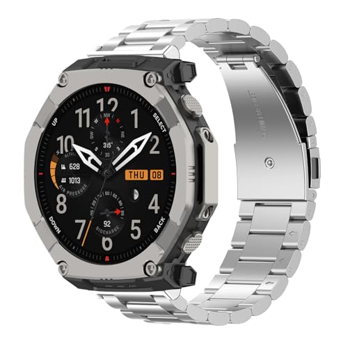 [ToVioc] �����x���g Amazfit T-Rex 3 Pro 48 mm �Ή� �X�e�����X�o���h �X�}�[�g�E�H�b�`�o���h �h�K ���v�o���h ���߉\ �ւ��x���g �j�����p �����x���g �T�C�Y�����H��t�� Amazfit T-REX 3 Pro 48