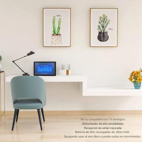 Miniatura 3 de Tv Portátil De 12 Pulgadas, Televisión Digital Atsc Recargable, Pantalla Led Tft 1080p, Reproductor De Video Hdmi, Compatible Con Hdmi, Av, Usb, Entrada De Tarjeta Tf, Para El