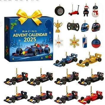 Calendario de Adviento de carreras 2025, calendario de cuenta regresiva de 24 días con mini ador...