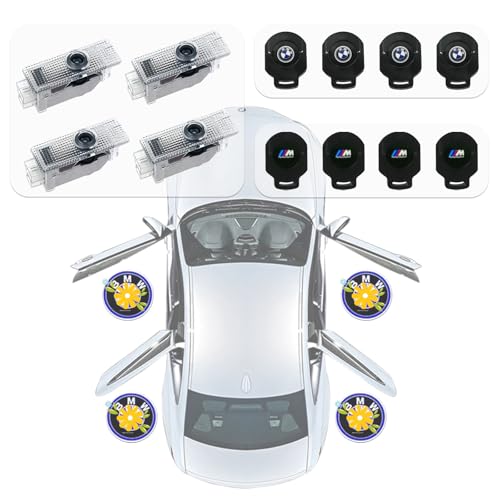 VZG Door Lights Logo Projector for BMW Car Door Lights Logo,Fits 1/3/4/5/6/7 & X1/X2/X3/X4/X5/X6/M Series&MINI Cooper Vehicles,Ultra-Brights