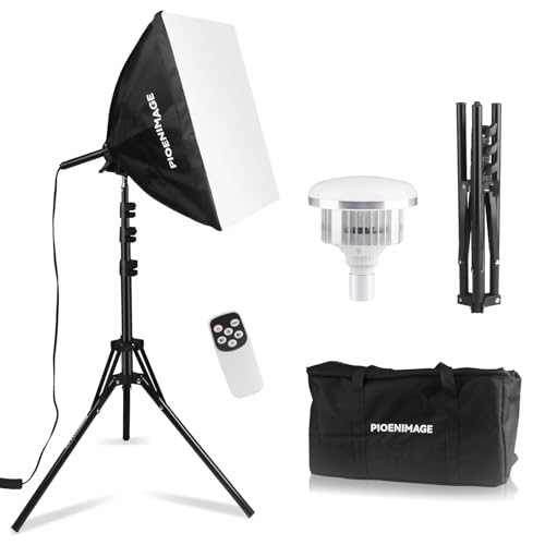 PIOENIMAGE Softbox Lighting Kit, Soft Box Photography Lighting Set with