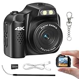 Generic Mini Camera 4K HD Video Recorder - Keychain Digital Camcorder with 32GB Card, 1.54' HD Display, Long Battery Life, Ultra-Portable Tiny Camera for Travel/Vlog/Night Shots (Black)