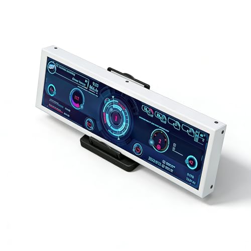 Image of Pomya PC Sensor Panel Display, 8.8 Inch CPU Hardware Temperature Monitor External Expansion Display PC CPU Data Monitor for PC Computer Case Secondary Screen