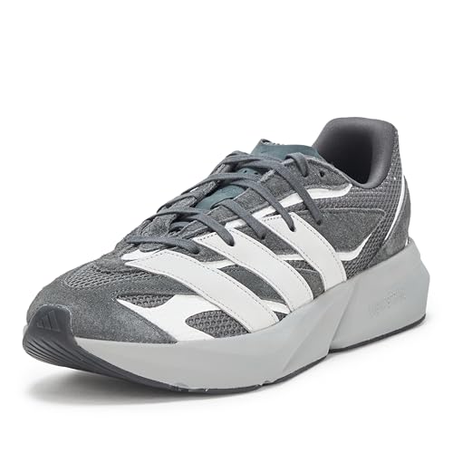 adidas Mens Lightstride Sportswear, Carbon/Grey/Crystal White, 9