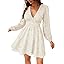 CUPSHE Herfstjurk voor Vrouwen 2025 Casual Ronde Hals Lange Mouw Gebreide Ruches Getailleerde A-lijn Mini Lente Trui Jurk, Donkergrijs, M CUPSHE Herfstjurk voor Vrouwen 2025 Casual Ronde Hals Lange Mouw Gebreide Ruches Getailleerde A-lijn Mini Lente Trui Jurk, Donkergrijs, M