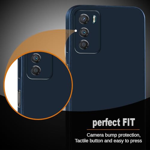 Image of Back Cover for Motorola Moto G42 4G | Full Camera Protection | Premium Liquid Silicon Case | Flexible Bumper Case for Motorola Moto G42 4G (Dark Blue)