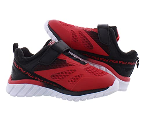 Fila Galaxia 3 Strap Baby Boys Shoes Size 7.5, Color: Red/Black4