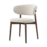 Gepolsterte Esszimmerstühle aus Leinenstoff für Zuhause, Küche, Wohnzimmer - Getufteter Akzentstuhl mit Holzbeinen - Bequeme Empfangsstühle für moderne Dekoration