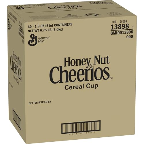 Honey Nut Cheerios Cereal, Single-Serve 1.8oz Cup, 6/Pack
