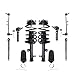 Detroit Axle - 12pc Front End Suspension Kit for 2009-2012 Dodge Caliber 2010 2011, Struts w/Coil Spring Control Arms w/Ball Joint Tie Rods Sway Bars Boots Replacement Ready Struts Shocks Assembly