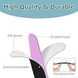 elzle 10 PCS Professional Nail Files Set, 100/180 Grit Double-Sided Emery Board Nail File, Nail Styling Tools Pet Grooming Tools for Home and Salon Use, Half-Moon(Black) - Image 3