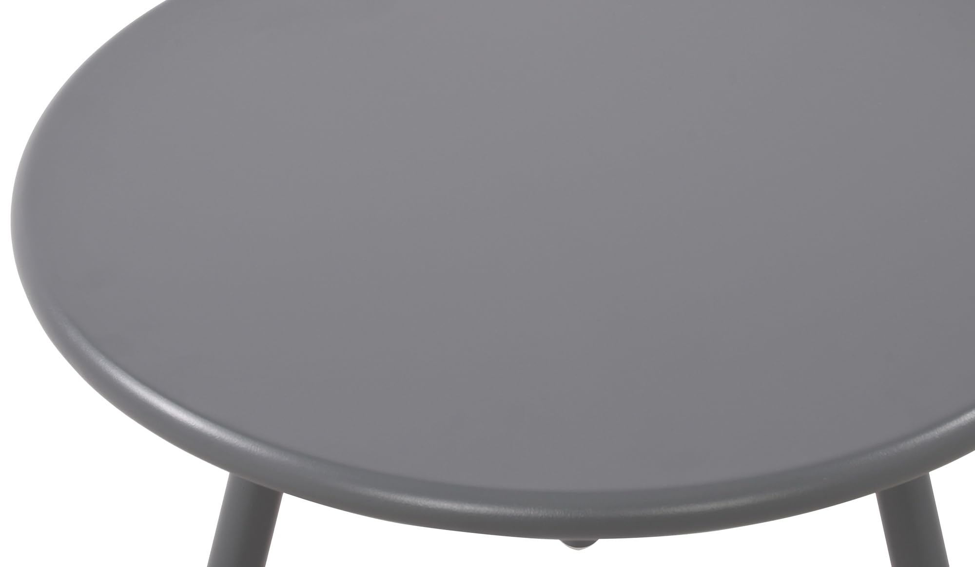 CLP Couchtisch Berea I Runder Loungetisch für draußen und drinnen I Gartentisch wetterfest und UV-beständig I Outdoor Beistelltisch, Farbe:dunkelgrau
