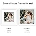 Golden State Art, 12x12 Solid Wood Frames with Tempered Glass, Display 12x12 or 8x8-inch Pictures, White, 3 Pack, Wall Display