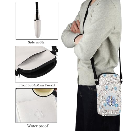 CMNIM Snowman Crossbody Bag Cartoon Movie Gift for Snowman Lovers Fans Cartoon Crossbody Purse Adjustable Strap Bag3