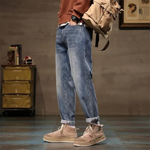 Men Loose Tapered Trouser Wide Leg Harem Jeans Clothes Streetwear Baggy High Street Denim Pants3