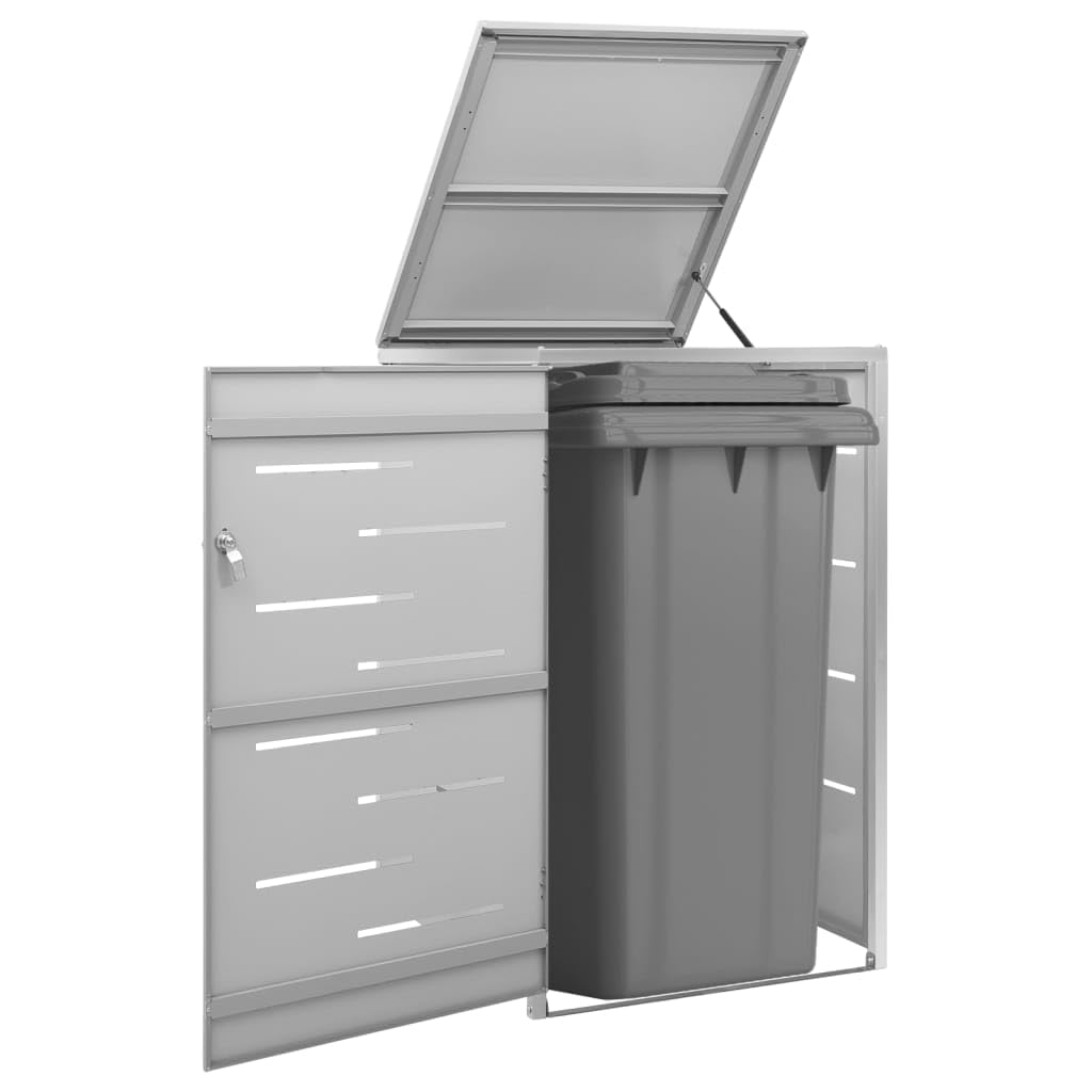 Cobertizo para un contenedor Basura Acero 69x77,5x112,5 cm,Casa y jardín,Productos del hogar,Accesorios para contenedores de residuos,Soportes para contenedores de residuos,22kg-149558
