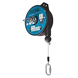 Einziehbarer Federzug TECNA LIGHT.6 – Tragkraft 4–6 kg, 2500 mm Seillänge – Werkzeugaufhängung für Druckluftwerkzeuge – Federzug Balancer für pneumatische Werkzeuge & Feinarbeiten