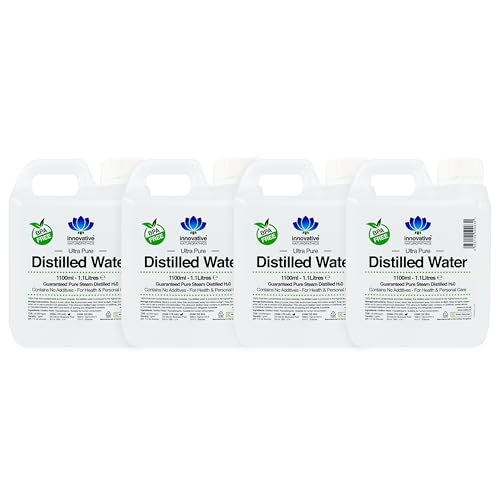 Eau distillée liquide H2O pure vapeur 1100 ml pour maison