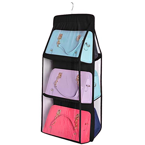 MUXItrade 6 Poches Sac de Rangement pour Sac à Main, Tissu, Noir, 35 * 35 * 90cm Cover