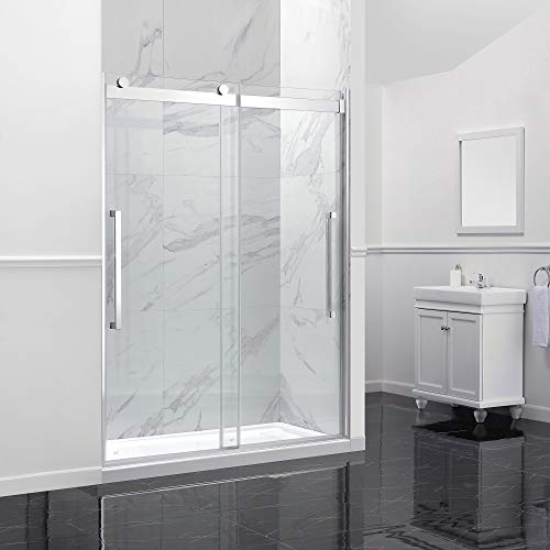 Ove Decors Montebello 60 In. X 32 In. 10 Mm Alcove Kit With Glass Door Panel And Shower Base, Chrome Finish #TOP4