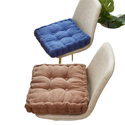 Coussin touffeté solide oreiller carré de sol rouge pour siège - 3