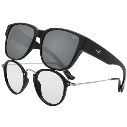 Image of INFI Fit Over Glasses Sunglasses Polarized for Women Men Fishing Driving Outdoor Mirrored Lens UV Protection