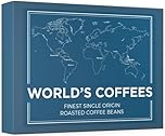 Black Vibes - Gourmet Coffee Beans Gift Set - WORLD'S COFFEES | Whole Roasted Coffee Beans 420g (6x70g) | 6 Finest Single Origin | Hamper Style Gift Idea for Him & Her