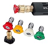 【Weit verbreitete Verwendung】Hochdruckreiniger-düse eignet sich zum gießen von blumen,autowaschen, wassersprühen,für gehwege, zur gartenreinigung usw.durch den unterschiedlichen sprühwinkel können sie schwer zugängliche stellen schnell und einfach reinigen.