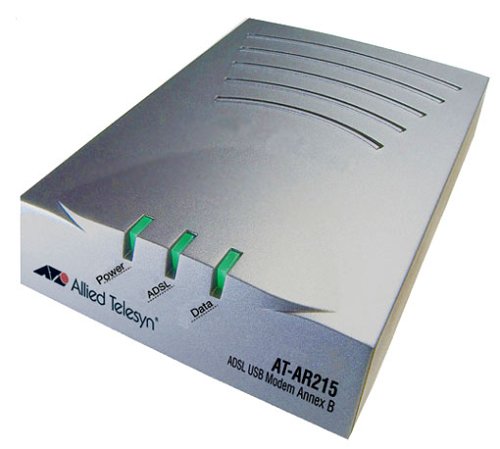Allied Telesis AT-AR215 - ADSL USB Modem for ISDN - M�dem (32 MB, 1 Mbit/s, 8 Mbit/s, 10-45 �C, 30-80%, 10-45 �C)