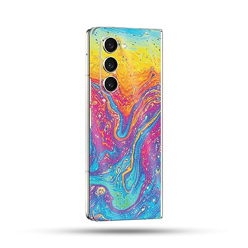 Image of MightySkins Glossy Glitter Skin Compatible with Samsung Galaxy Z Fold 5 Full Wrap - Paint Currents | Protective, Durable High-Gloss Glitter Finish | Easy to Apply & Change Styles | Made in The USA