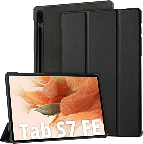 BNBUKLTD Compatible with Samsung Galaxy Tab S7 FE Case Premium Smart Book Stand Cover T730 / T736B