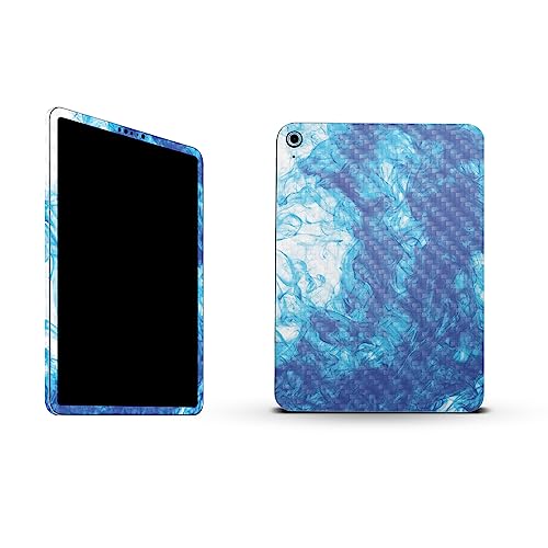 Image of MightySkins Carbon Fiber Skin Compatible with Apple iPad 10.9 inch 10th Gen (2022) Full Wrap Kit - Vibrant Smoke | Protective, Durable Textured Carbon Fiber Finish | Easy to Apply | Made in The USA