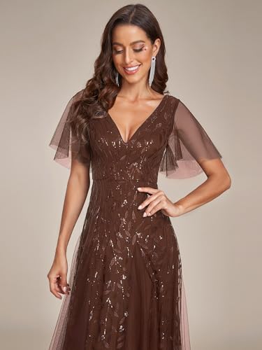 Image of Ever-Pretty Women's Sequin V-Neck Formal Mother of the Bride Dresses