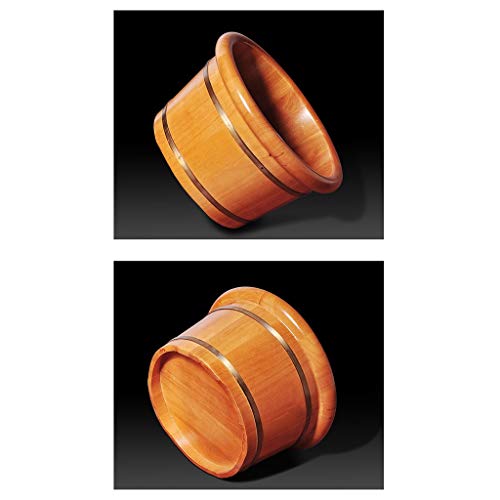 Cubeta de sauna de madera artesanal para spa y pies miniatura 5